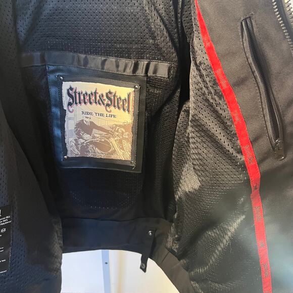Streets and Steel Motorcycle Jacket Black with inserts Size 2XL - Picture 13 of 16